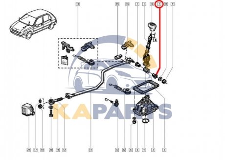 77 00 732 903 RENAULT Втулка важеля перемикання передач