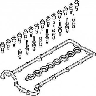 166.260 ELRING Комплект прокладок клап.кришки