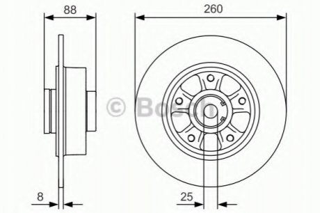 0 986 479 C87 BOSCH Гальмівний диск з підшипником