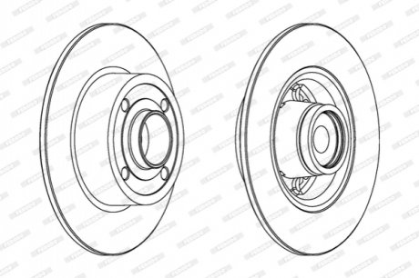 DDF1571-1 FERODO Гальмівний диск з підшипником