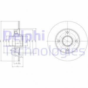 BG9021RS Delphi Гальмівний диск з підшипником