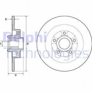 BG9138RS Delphi Гальмівний диск з підшипником