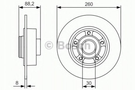 0 986 479 C88 BOSCH Гальмівний диск з підшипником