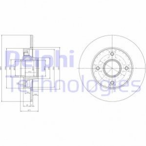 BG9022RSC Delphi Гальмівний диск з підшипником