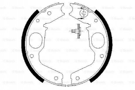 0 986 487 719 BOSCH Гальмівні колодки барабанні