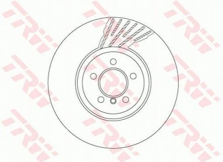 DF6613S TRW Диск гальмівний BMW 5 (F07,F10)/ 7(F01,F02) "FL "D=374mm "08>>