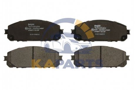 LP3271 Delphi Гальмівні колодки, дискові