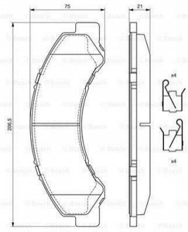 0 986 494 677 BOSCH Гальмівні колодки, дискові