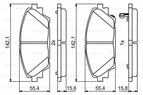 0 986 494 804 BOSCH Комплект тормозных колодок, дисковый тормоз