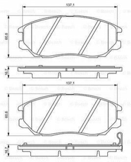 0 986 494 347 BOSCH Гальмівні колодки дискові