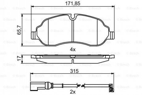 0 986 494 845 BOSCH Гальмівні колодки, дискові