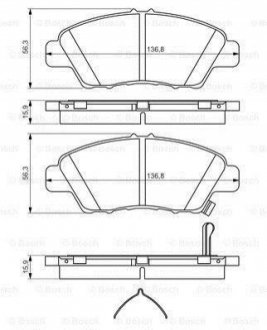 0 986 494 562 BOSCH Колодки гальмівні дискові