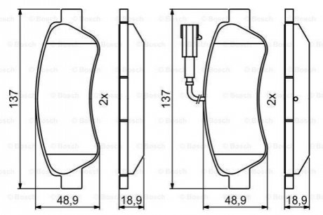 0 986 494 994 BOSCH Гальмівні колодки, дискові