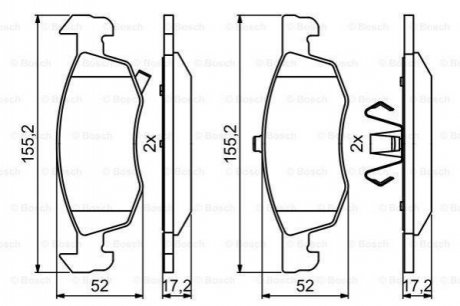 0 986 494 824 BOSCH Гальмівні колодки, дискові