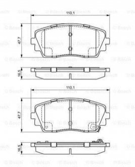 0 986 494 688 BOSCH Гальмівні колодки, дискові