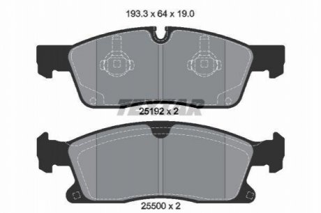 2519201 TEXTAR Гальмівні колодки, дискові