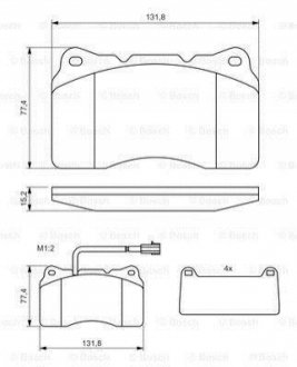 0 986 494 131 BOSCH Гальмівні колодки, дискові