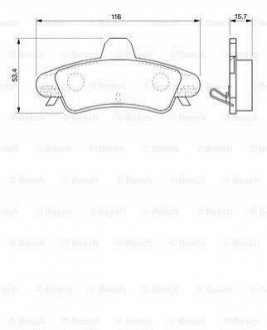 0 986 424 744 BOSCH Гальмівні колодки, дискові