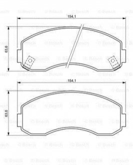 0 986 494 314 BOSCH Гальмівні колодки, дискові