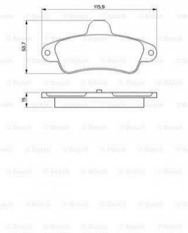 0 986 424 277 BOSCH Гальмівні колодки, дискові