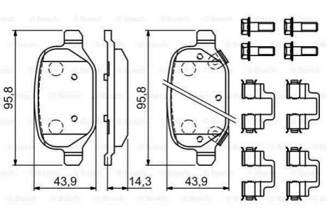 0 986 494 935 BOSCH Гальмівні колодки, дискові