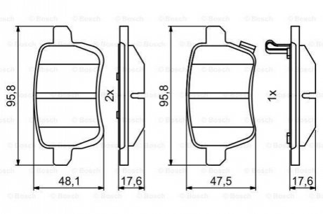 0 986 494 802 BOSCH Гальмівні колодки, дискові