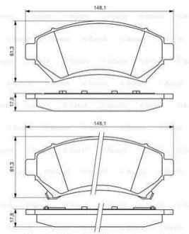 0 986 424 466 BOSCH Гальмівні колодки, дискові