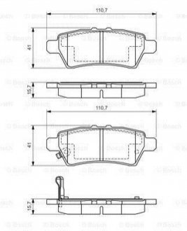 0 986 494 369 BOSCH Комплект тормозных колодок, дисковый тормоз