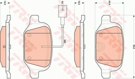 GDB1894 TRW Тормозные колодки, дискові