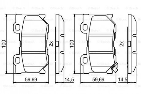 0 986 494 863 BOSCH Гальмівні колодки дискові