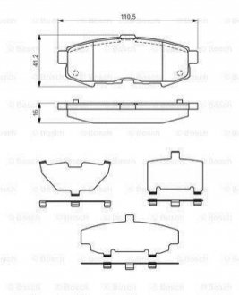 0 986 494 319 BOSCH Гальмівні колодки, дискові