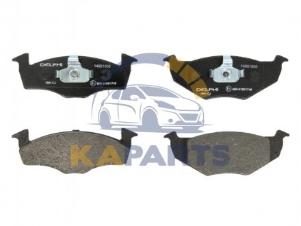 LP1591 Delphi Тормозные колодки, дискові