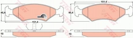 GDB255 TRW Гальмівні колодки, дискові