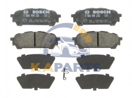 0 986 494 232 BOSCH Гальмівні колодки дискові