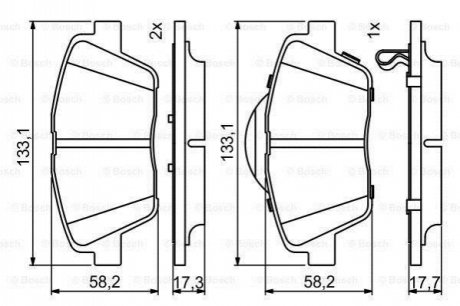 0 986 494 755 BOSCH Гальмівні колодки, дискові