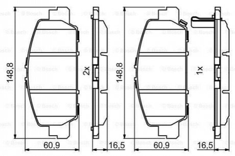 0 986 494 773 BOSCH Гальмівні колодки дискові