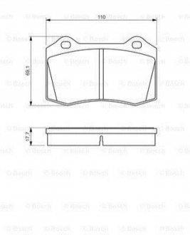 0 986 494 486 BOSCH Гальмівні колодки, дискові