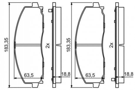 0 986 494 769 BOSCH Гальмівні колодки, дискові