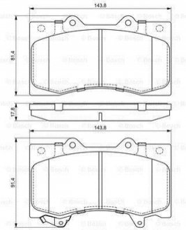 0 986 494 693 BOSCH Колодки тормозные