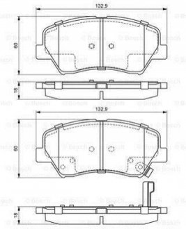 0 986 494 691 BOSCH Гальмівні колодки, дискові