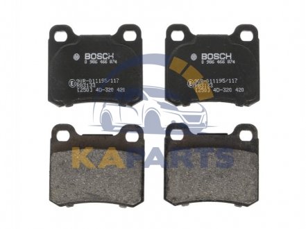 0 986 466 874 BOSCH Колодки тормозные