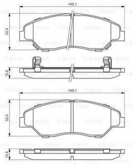 0 986 424 696 BOSCH Гальмівні колодки дискові