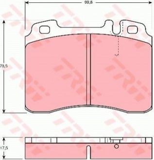 GDB962 TRW Гальмівні колодки дискові MERCEDES 190/300/320/400/500/55 AMG/600/C36 AMG/E320/E420/E430/E500/E60 A