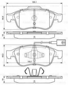 0 986 494 680 BOSCH Тормозные колодки, дискові