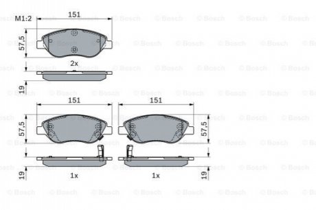 0986424042 BOSCH Колодки гальмівні дискові