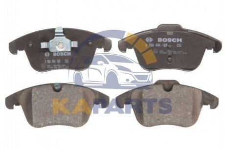 0 986 494 169 BOSCH Комплект тормозных колодок, дисковый тормоз