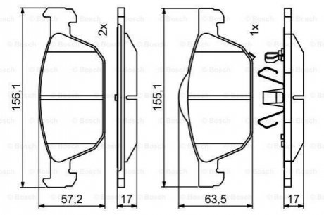 0 986 494 785 BOSCH Гальмівні колодки дискові