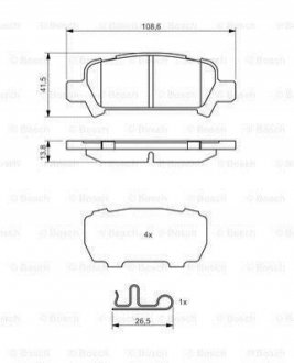 0 986 494 445 BOSCH Гальмівні колодки, дискові