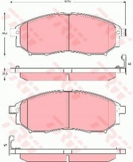 GDB3392 TRW Гальмівні колодки, дискові