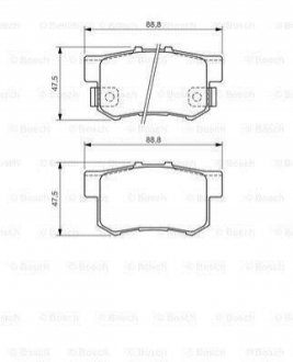 0 986 494 358 BOSCH Комплект гальмівних колодок, дискове гальмо